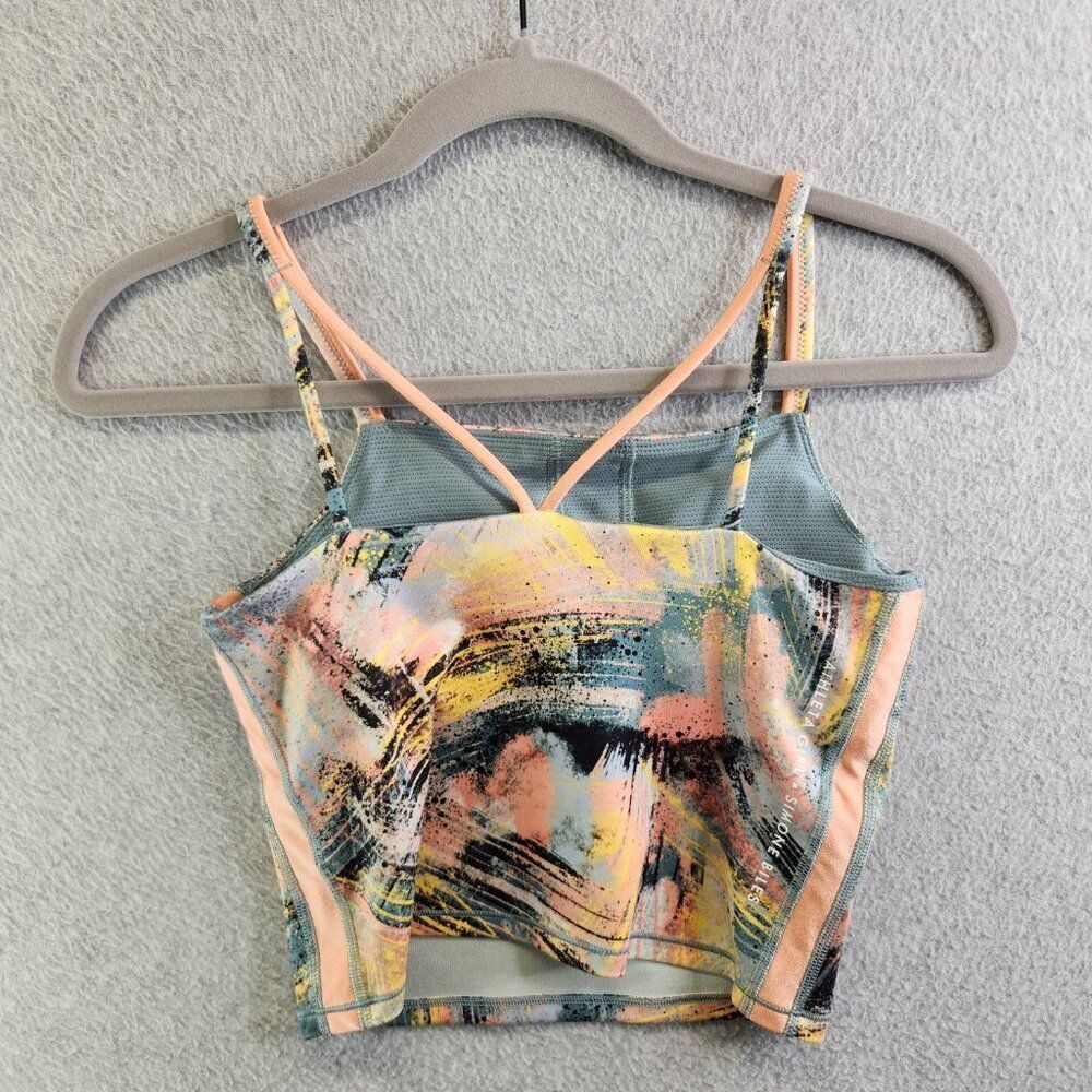 Athleta Girl Sports Bra Girls 12 Simone Biles Brushstroke Tank Because I Can - Picture 13 of 14